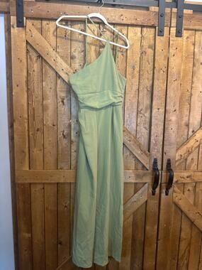 Nash Grey Large Jumper Jumpsuit Romper Sage Green 100% Cotton